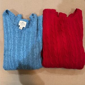 St. John's Bay Cable Knit Sweater Set - Blue and Red